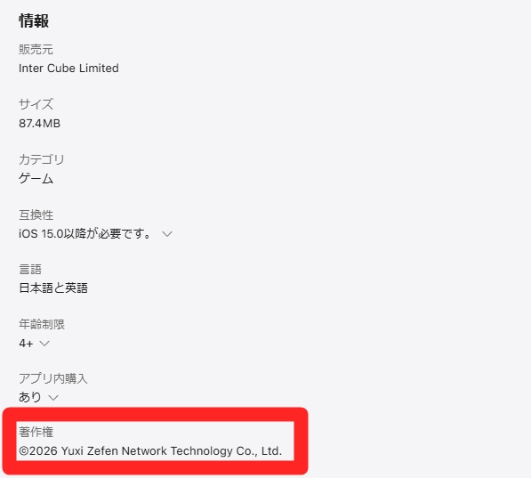 著作権者の記載